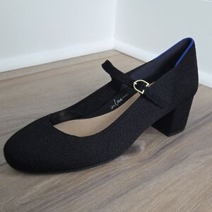Rothys The Mary Jane Heel Black 9